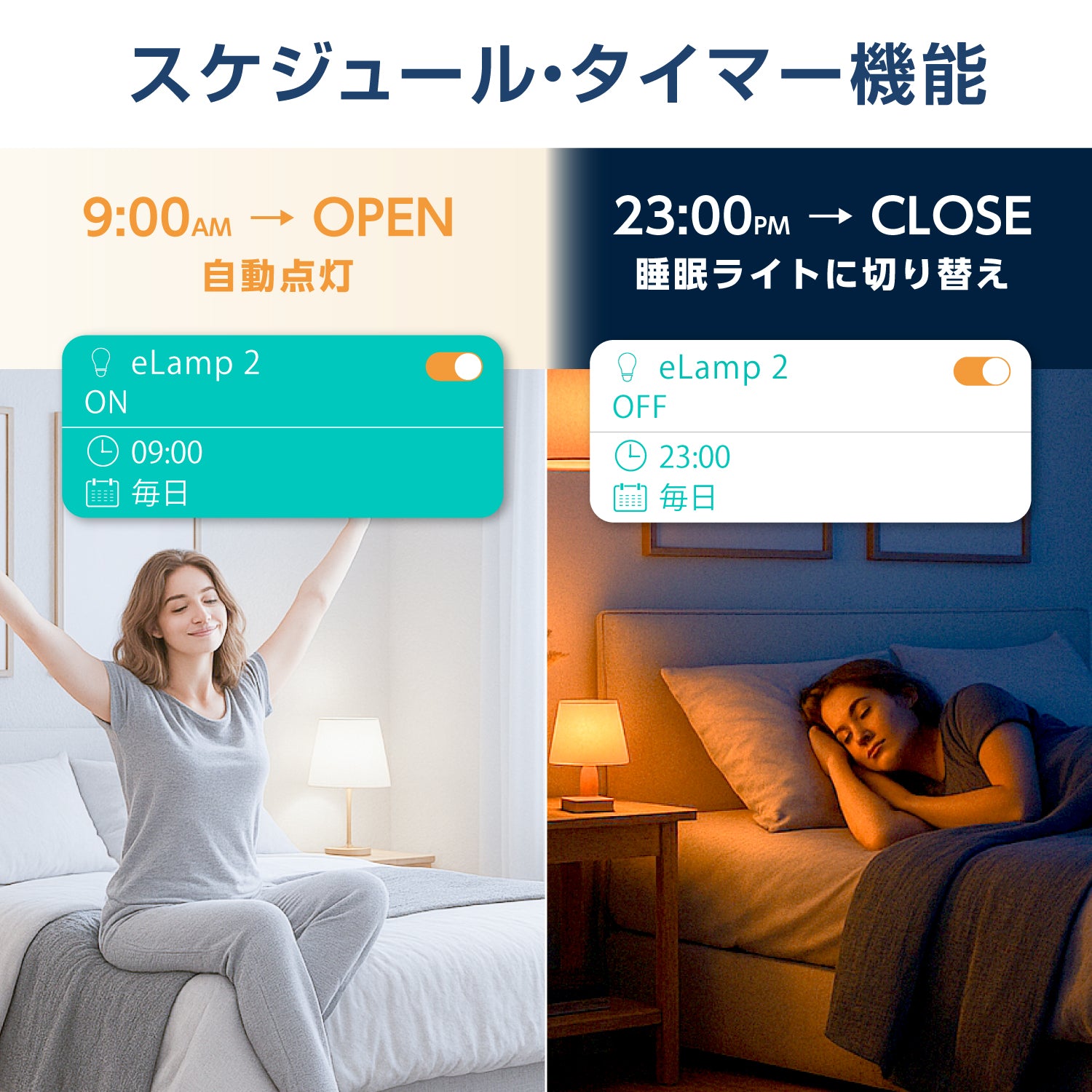 スマート電球 LED電球 HomeLink 対応 eLamp2 E17 口金 専用APP調光調色 ブルートゥース電球 wifi不要 50W形相当 マルチカラー スマートホーム 複数操作【Alexa対応* ハブ機器が必須】